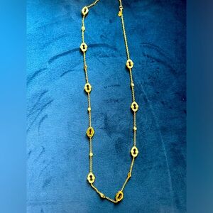 NWOT - Ann Taylor Gold Station Necklace with Mother Of Pearl